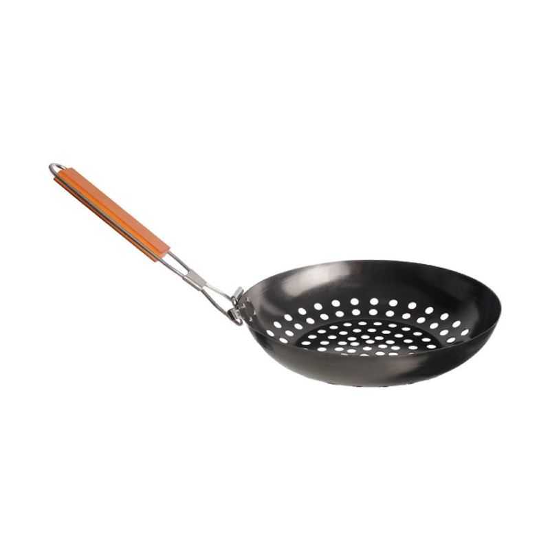 Grelha para Churrasqueira com Cabo Dobrável Redonda 28cm