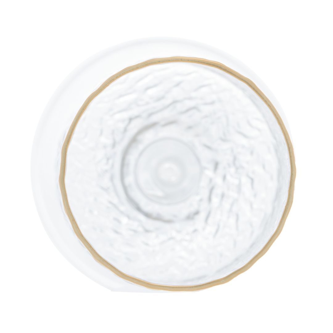Taca Para Champanhe De Cristal Ecologico Martelado Com Fio De Ouro 300ml Lyor