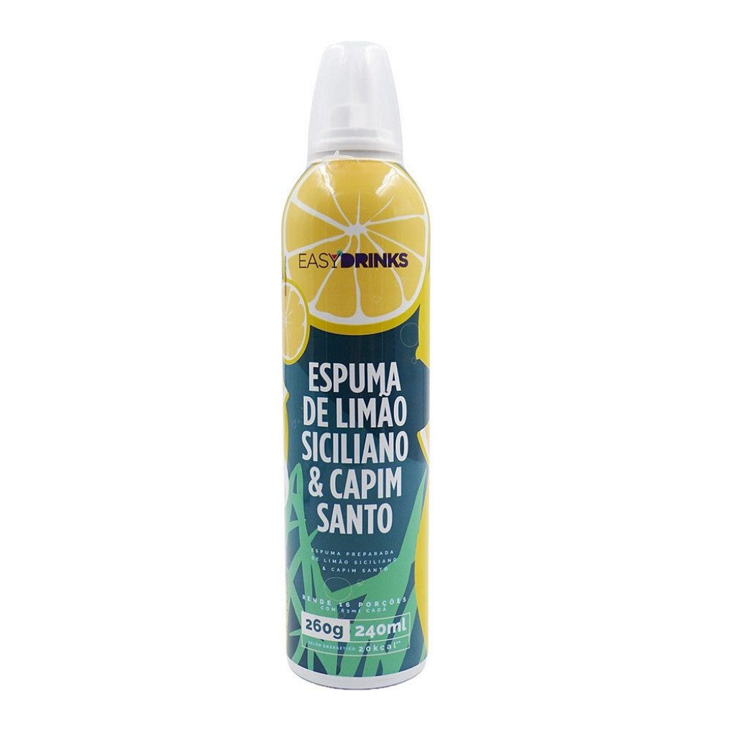 Espuma para Drinks Sabor Limão Siciliano e Capim Santo 260g Easy Drinks