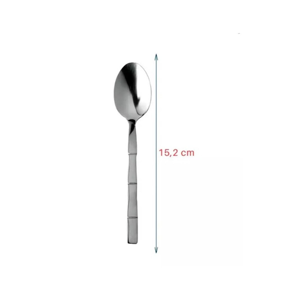 Kit 6 Colheres Sobremesa Aço Inox Life Dolce Home