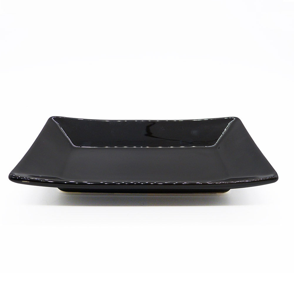 TRAVESSA ORIENTAL RETANGULAR CERAMICA PRETA 22X14,5X2,5CM SCALLA