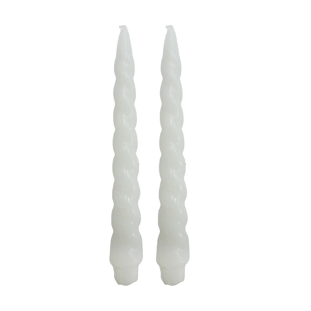 Kit com 2 Velas Castiçal Branca 24,5cm