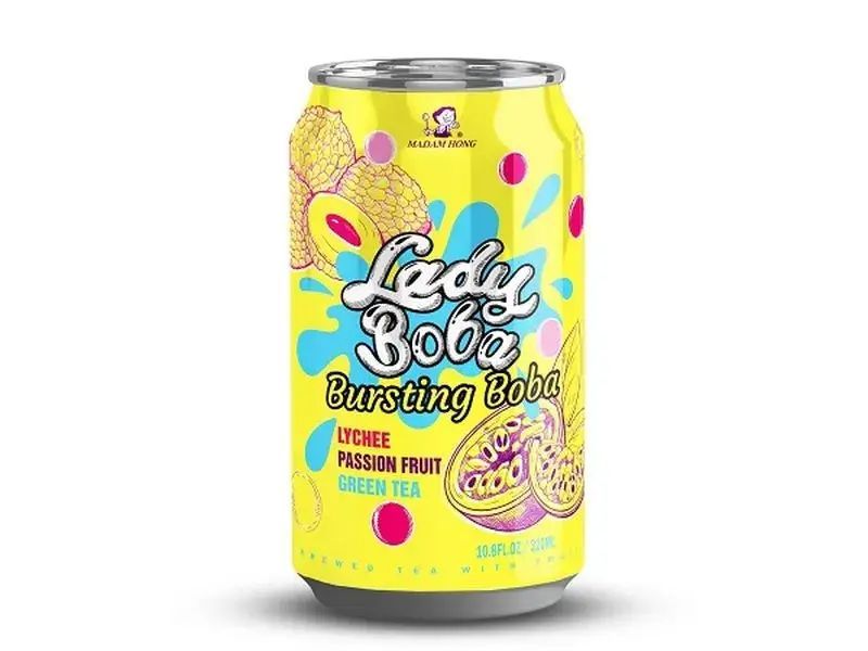 Cha Sabor Maracuja e Lichia Bubble Tea 320ml Madam Hong