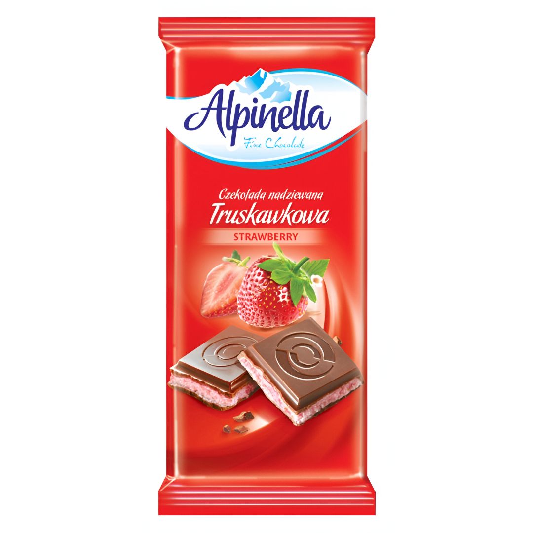 Chocolate ao Leite com Morango 100g Alpinella