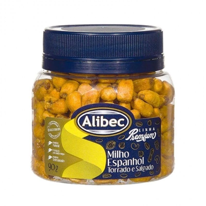 Milho Espanhol Torrado E Salgado Natural Pote 90g Alibec