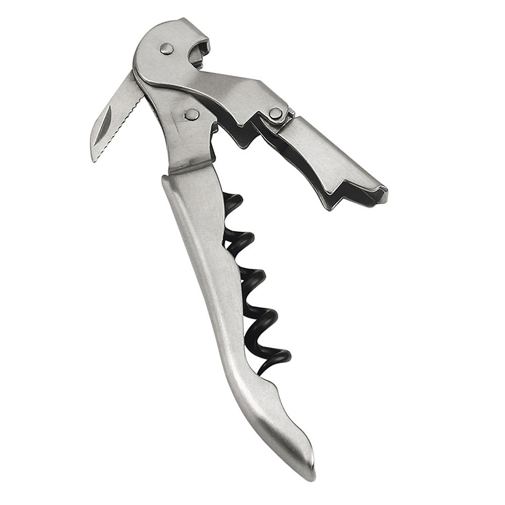 Saca Rolhas em Aço Inox Dois Estágios 12x1,5x2cm