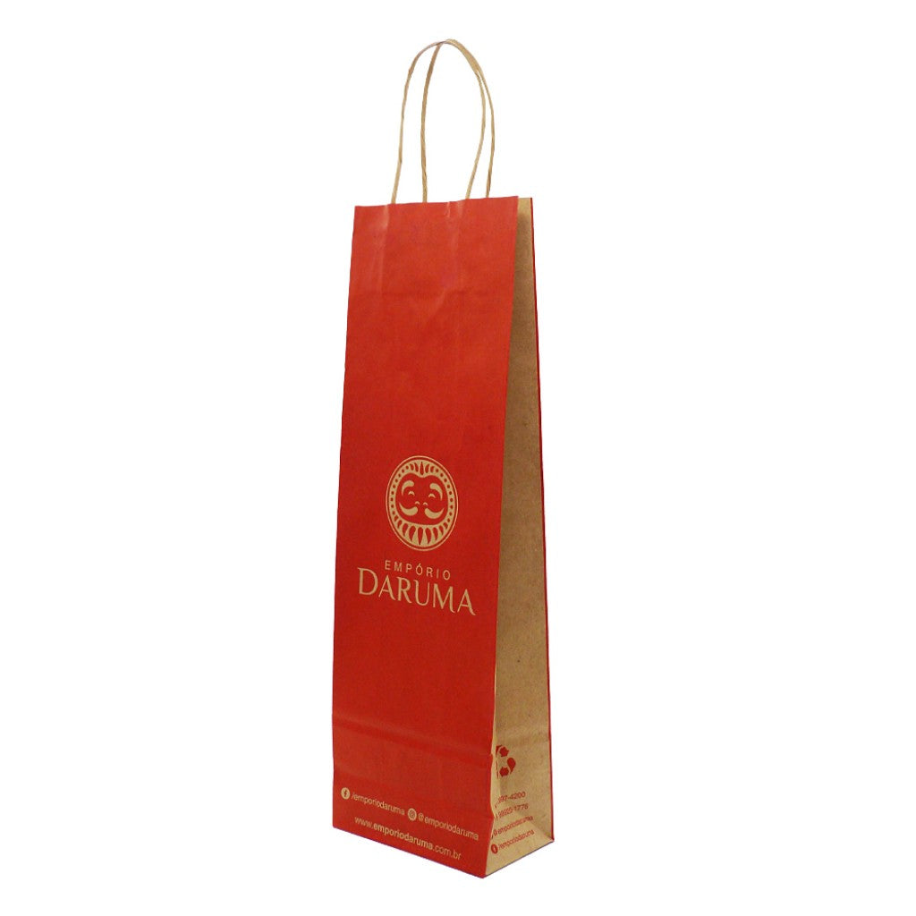Sacola Personalizada para Bebidas 12x38cm Empório Daruma