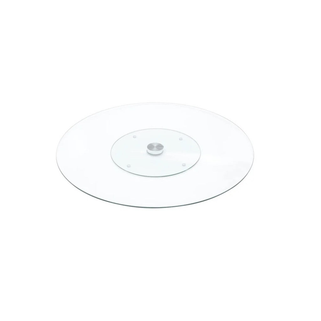 Centro de Mesa Vidro Decorativo Giratório 40cm Hauskraft