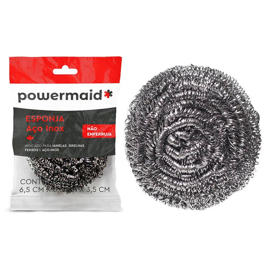 Esponja Aço Inox Limpeza Pesada Powermaid