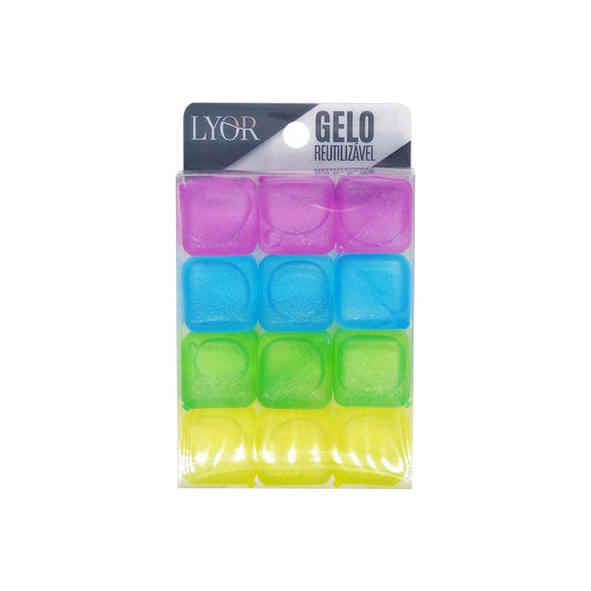 Gelos Reutilizáveis em Cubos 12un Lyor