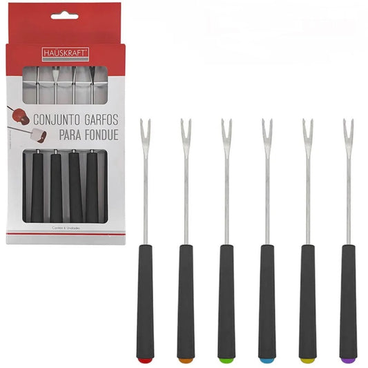 Jogo de Garfos para Fondue Inox 6pcs Hauskraft