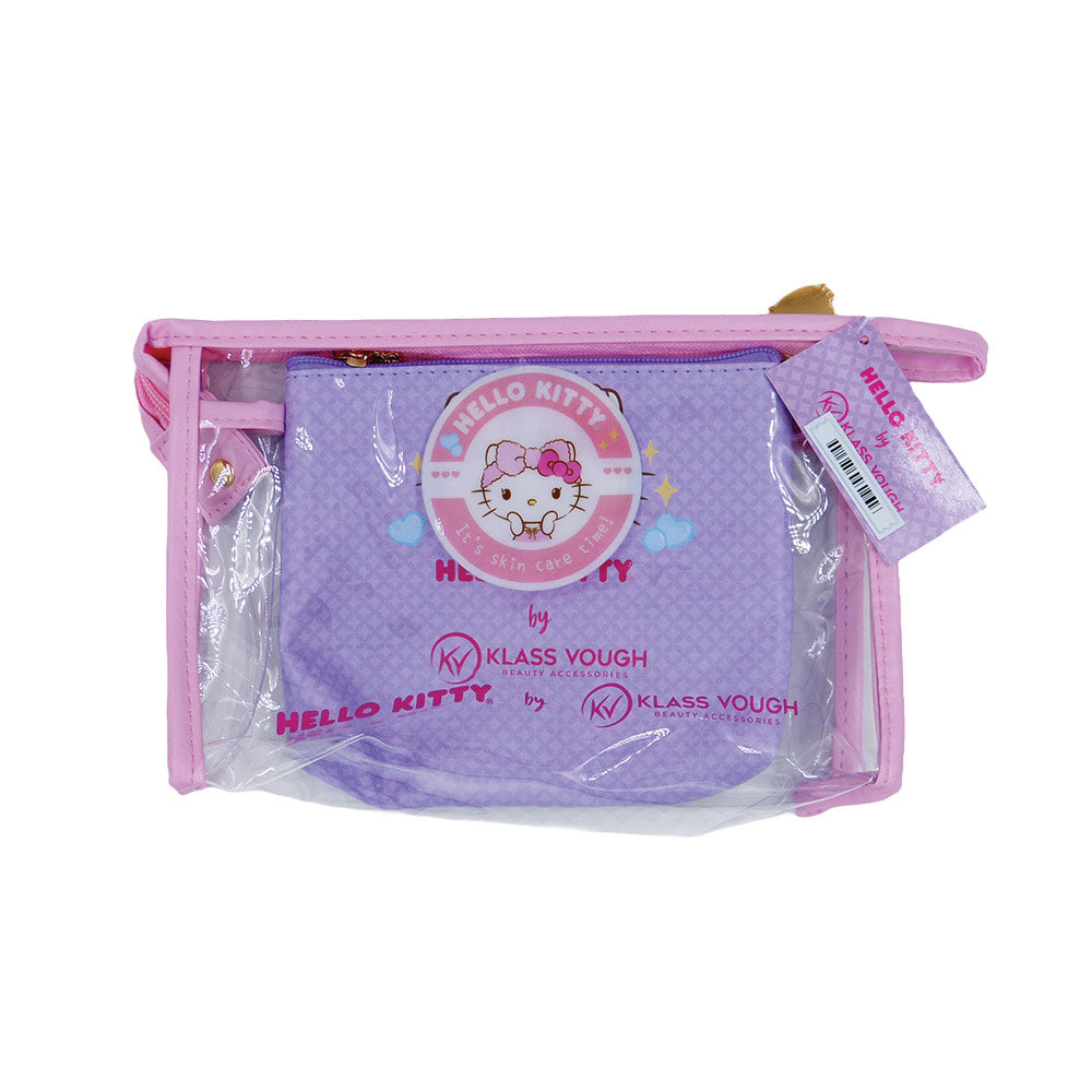 KIT COM 2 NECESSAIRE LILAS HELLO KITTY 24X16X7CM E 18,8X13X3,8CM KCHK-03L KLASS VOUGH