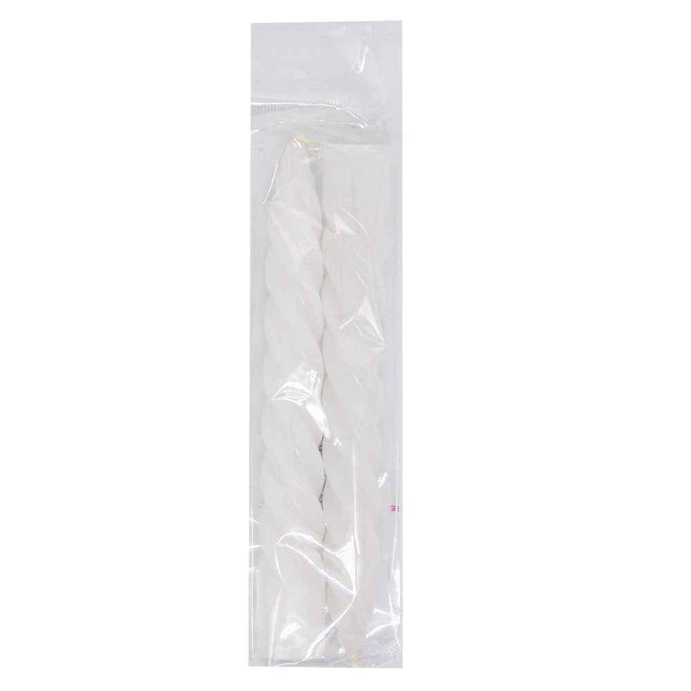 Kit com 2 Velas Corda Branca 17,5cm