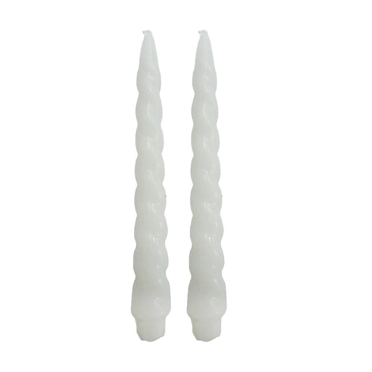 Kit com 2 Velas Castiçal Branca 24,5cm