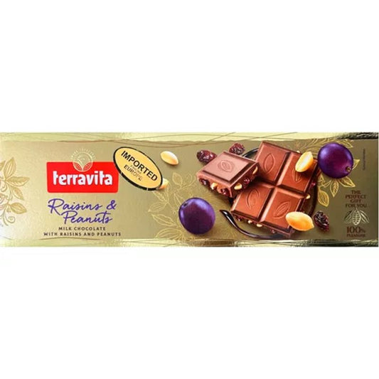 Barra de Chocolate de Passas e Amendoim 225g