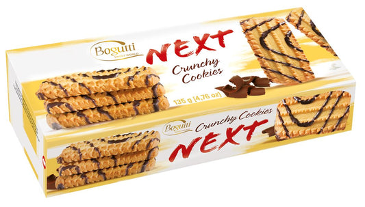 Biscoito Crocante com Decoração de Chocolate Next 135g Bogutti