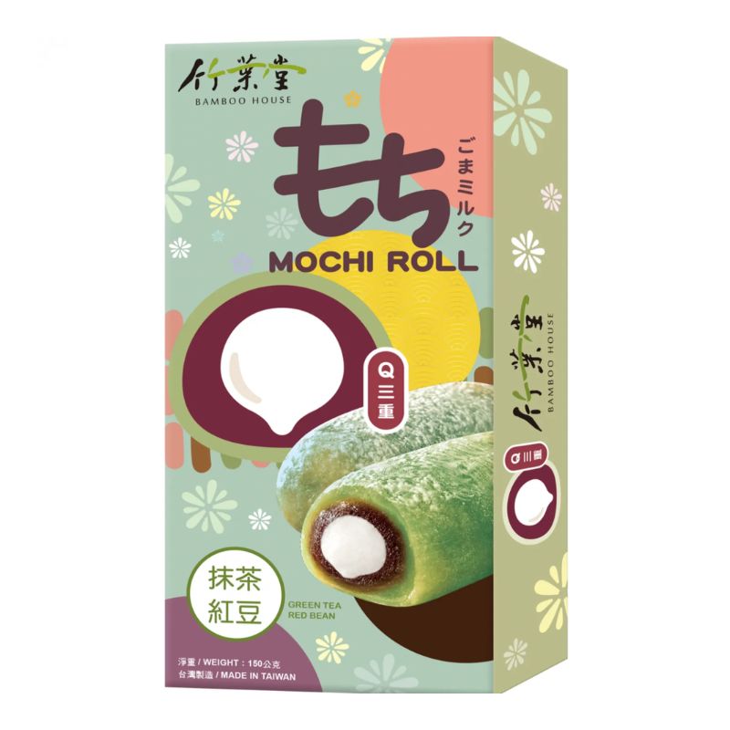 Bolinho de Arroz Moti Sabor Chá Verde com Recheio de Feijão Azuki e Leite 150g Bamboo House
