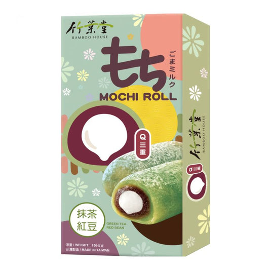 Bolinho de Arroz Moti Sabor Chá Verde com Recheio de Feijão Azuki e Leite 150g Bamboo House