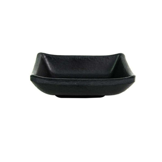 Molheira Quadrada Melamina Preto 8,5x8,5x2,5cm