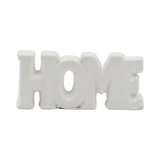 Enfeite Home de Porcelana Branco 6,5x13cm Western Home