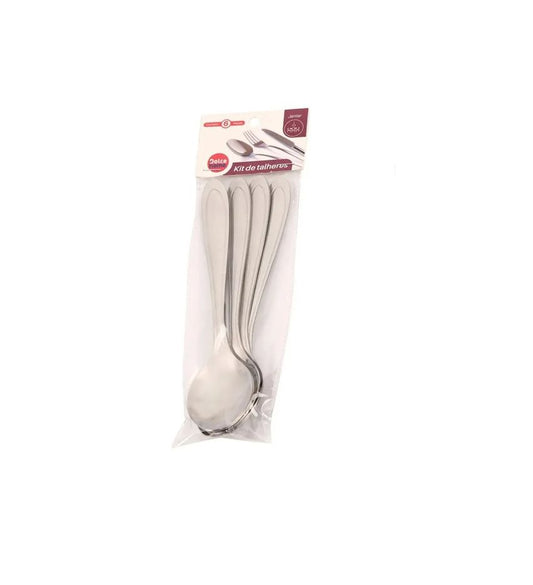 Kit 6 Colheres Chá Master Dolce Home Aço Inox Polido