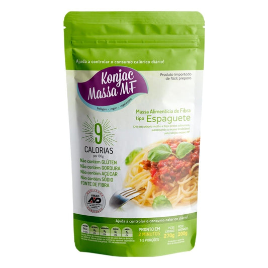 Massa Alimentícia de Fibra Konjac Tipo Espaguete 270g Konjac Massa MF