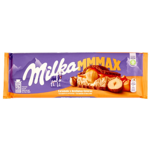 Chocolate ao Leite MMMAX com Caramelo e Avelã 300g Milka