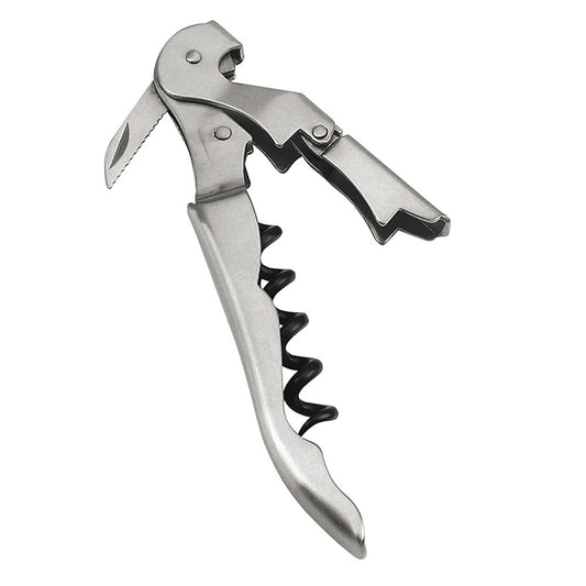 Saca Rolhas em Aço Inox Dois Estágios 12x1,5x2cm
